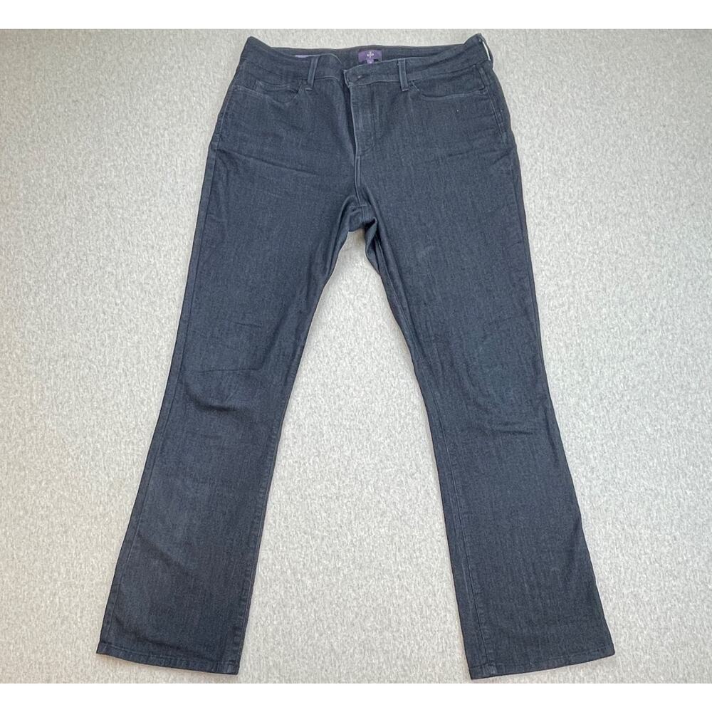 NYDJ Jeans Womens 14 Blue Cotton Blend Stretch Billie Mini Bootcut Leg